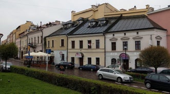 Photo of the beautiful old square in Rzeszow, Poland.