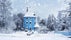 Photo of Moomin House in Park Moomin world in winter, Naantali, Finland.