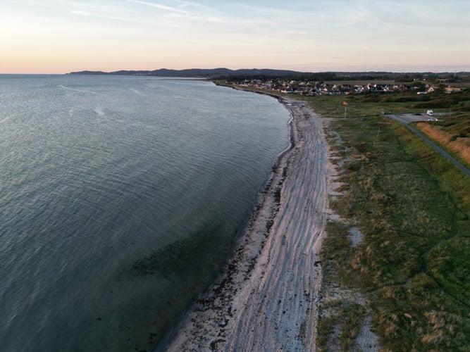 photo of view of The sea and view over Strandbaden outside Höganäs.