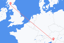 frá Ljubljana til Glasgow