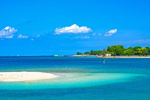 Photo of aerial view of beach Centinera in Banjole, Croatia.