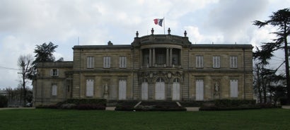 Photo of Bordeaux aerial panoramic view. Bordeaux is a port city on the Garonne river in Southwestern France.