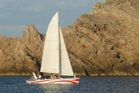 Excursão de catamarã de meio dia em Minorca