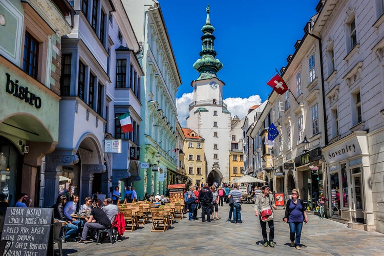  In the streets of the Old town of Bratislava.