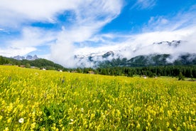 photo of an aerial view of San Martino di Castrozza in Italy.