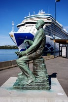 Photo of the ferry terminal at Horten in Norway.