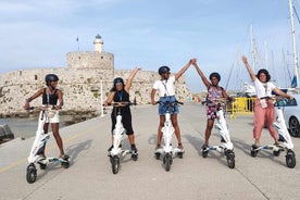 Explore the new town and the medieval town of Rhodes on scooters - 3 hours