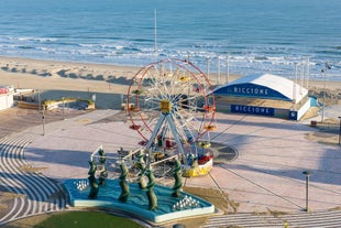 Photo of aerial view of Rimini city, Italy.