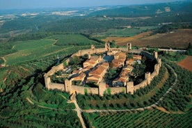 Siena Monteriggioni San Gimignano með hádegis- og vínsmökkun allan daginn frá Flórens