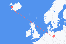 Vluchten van Reykjavík naar Dresden