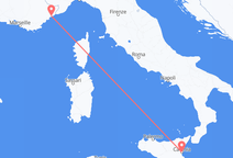 Flights from Nice to Catania