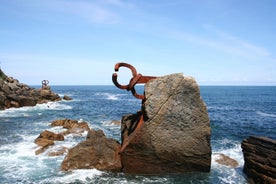 Photo of panoramic aerial view of San Sebastian (Donostia) on a beautiful summer day, Spain.