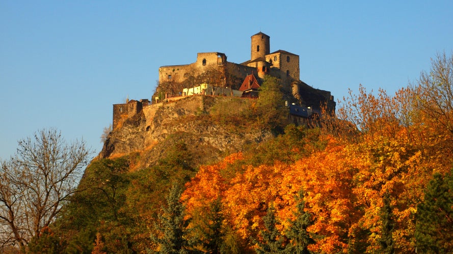 Střekov Castle, Ústí Nad Labem , Czechia .