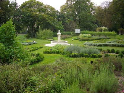 photo of Parc de Champagne with beautiful gardens in Reims, France.