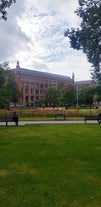 Photo of redeveloped Warehouses along the River in Leeds, UK.