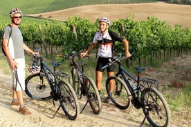 Excursão de bicicleta elétrica para grupos pequenos em Chianti com almoço na fazenda saindo de Siena