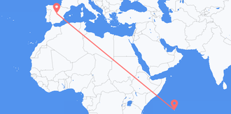 Voli dalle Seychelles alla Spagna