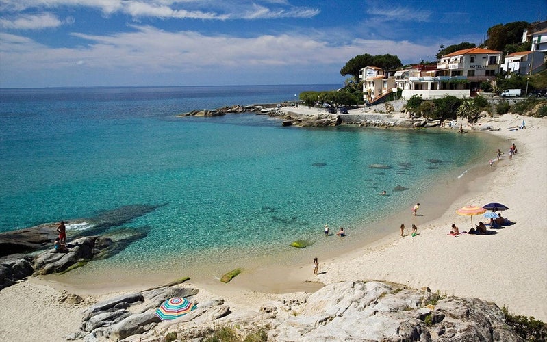 The beach located in front of the town of Follonica ,Italy.