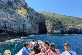 Speedboat Tour to Sazan Island, Haxhi Ali Cave and Marine Park