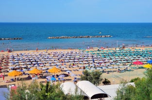 Photo of colorful morning cityscape of Termoli port , Italy.