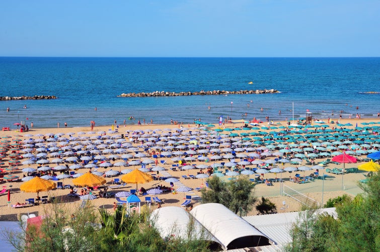 view of the beach of Termoli, Molise, Italy