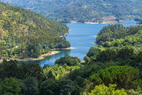 Photo of Dam at Canicada in the Geres mountain range, Portugal.