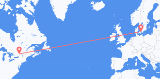 Flights from Canada to Denmark