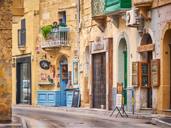 RABAT/MALTA -The main street in Rabat, Malta