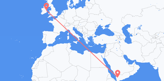 Flights from Yemen to Ireland