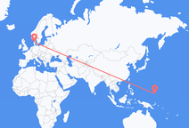 Voos do estado de Chuuk, Micronésia para Karup, Dinamarca