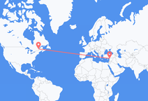 Loty z Québec, Kanada do prowincji Hatay, Turcja