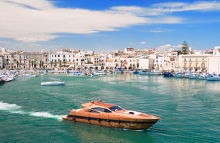 Photo of aerial view of of the city of Trani, Puglia, Italy.