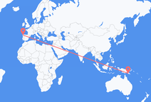 Vuelos de Puerto Moresby hacia Santiago De Compostela