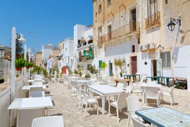 Photo of nice scenic city scape in Monopoli, province of Bari, Italy.