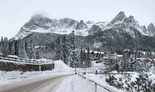 photo of Winter Cityscape of Cavalese, Val di Fiemme, Trentino Alto Adige, Italy.