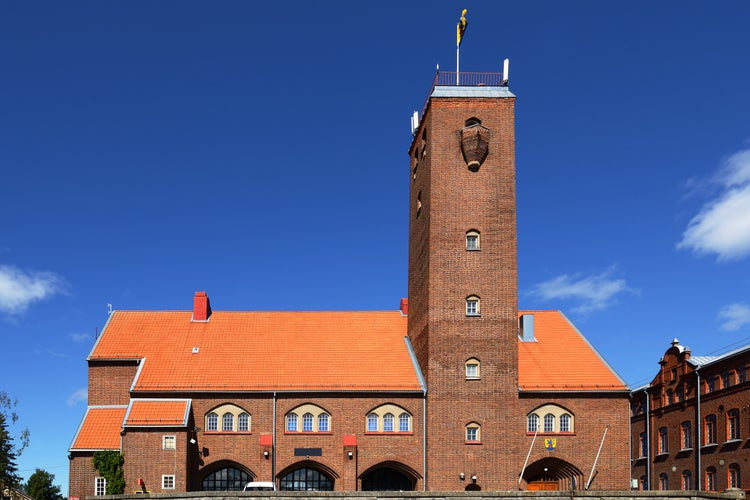 photo of view Fire station, Jakobstad (Pietarsaari), Finland.