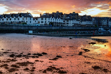 photo of Sunset over the Irish Sea,Malahide,Ireland .