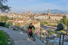 Florence Aerial View of Ponte Vecchio Bridge during Beautiful Sunny Day, Italy