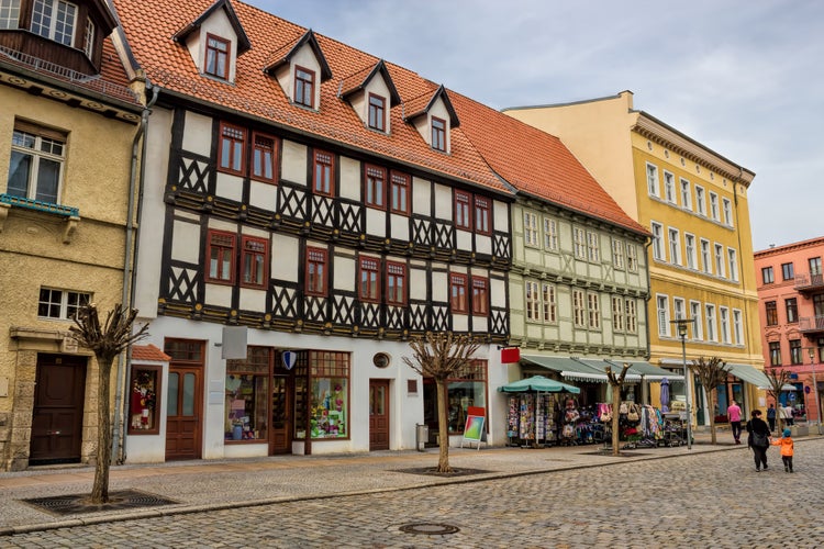 Photo of Renovated old houses in Aschersleben, Germany.