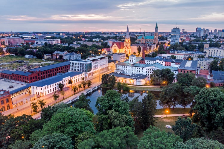 Photo of city of Lodz, Poland. View of the White Factory.