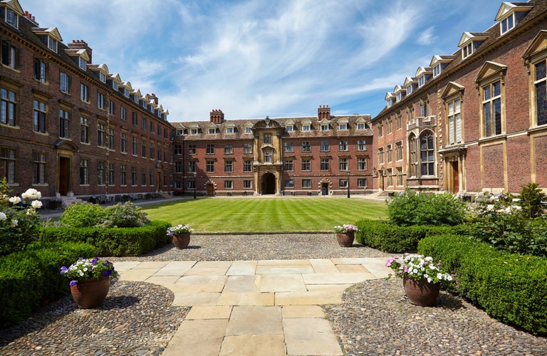 Photo of The famous open court of St Catharine's College (Catz or Katharine Hall). Cambridge. Cambridgeshire. United Kingdom.