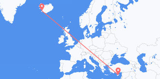 frá Íslandi til Kýpur