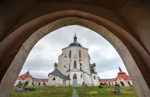 Photo of Pilgrimage Church of St. John of Nepomuk at Zelená Hora, Czech Republic.