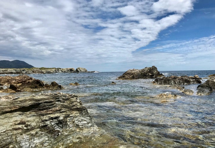 Beach in Six-Fours-les-Plages, Var, France