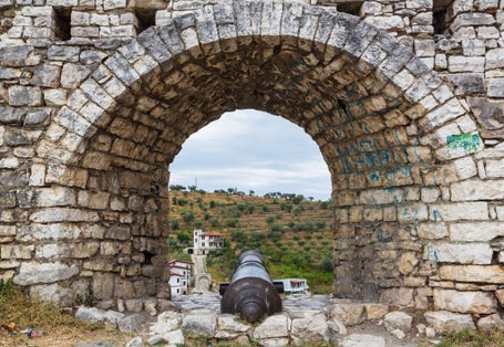 Photo of part of Berat castle, Albania.