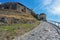 Photo of entrance of the Sümeg castle fortress in Hungary.