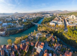 Podgorica milenium bridge in Montenegro.