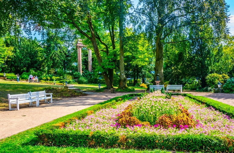 View of Kurpark in Weisbaden, Germany