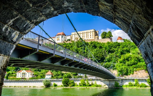 historic buildings at the old town of Passau - Germany - bavaria