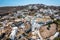 Photo of aerial view of Akrotiri Village in Santorini, Greece.